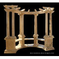 Chinese style garden pergola natural stone marble gazebo for sale